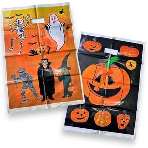Set of 3 Vintage 1990's Trick or Treat Halloween Bags - NEW - Dead Stock